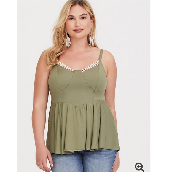 Torrid - Olive lace cami - Picture 5 of 7